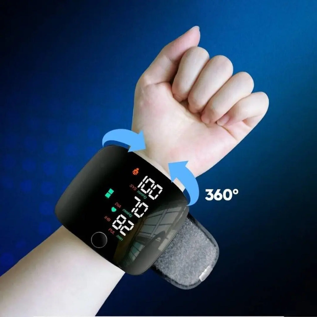 Rechargeable Digital Wrist Blood Pressure Monitor with 360° Rotatable Display