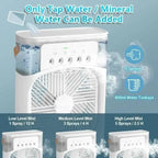 Portable Air Cooler Fan – 5 Spray Mist Cooling Fan