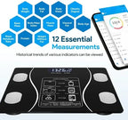 Smart Digital Bluetooth Weighing Scale 180KG with Body Fat & BMI Analyzer