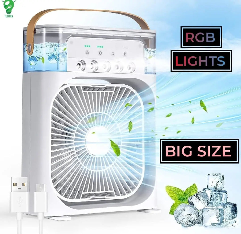 Portable Air Cooler Fan – 5 Spray Mist Cooling Fan
