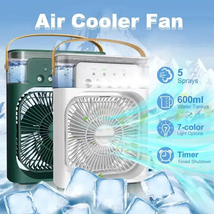 Portable Air Cooler Fan – 5 Spray Mist Cooling Fan