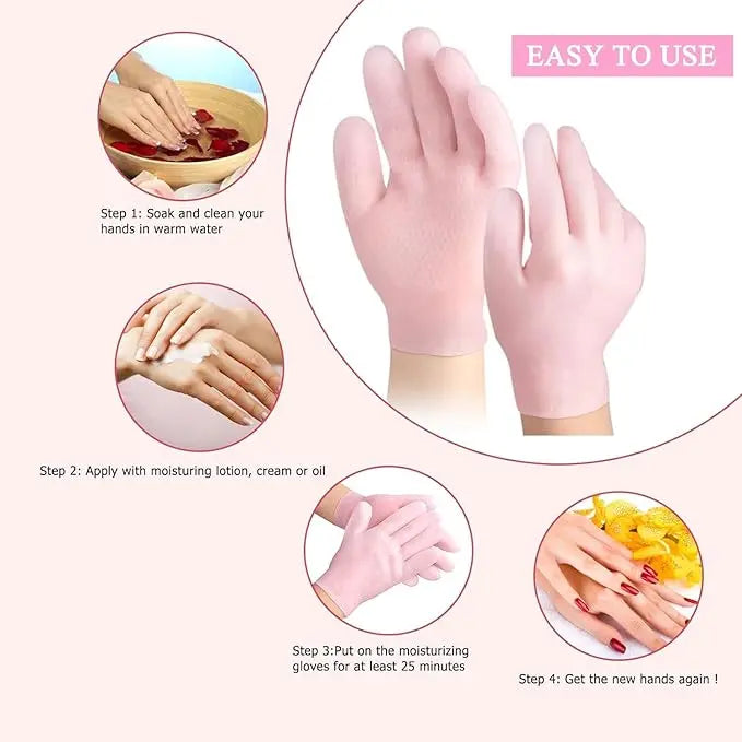 Soft Silicone Moisturizing Gloves – Reusable